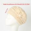 Pure Color Mom Hat Knitted Wool Female Berets Casual Winter Flower Hat  Autumn Winter