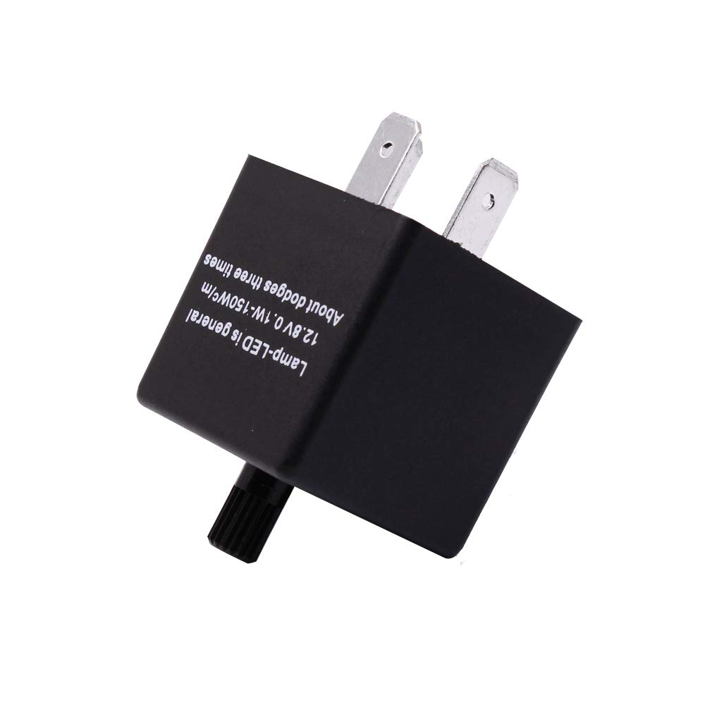 HUIQIAODS Halogen LED Compatible [3-Pin] Hifra Prevention IC Turn Signal Relay Adjustable Flashing Speed