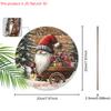 Warm Winter Christmas Wooden Sign with Sweet Gnome Pattern - Navidad Plaque for Front Door, Wall Hanging Decor - Ideal Christmas Decoration