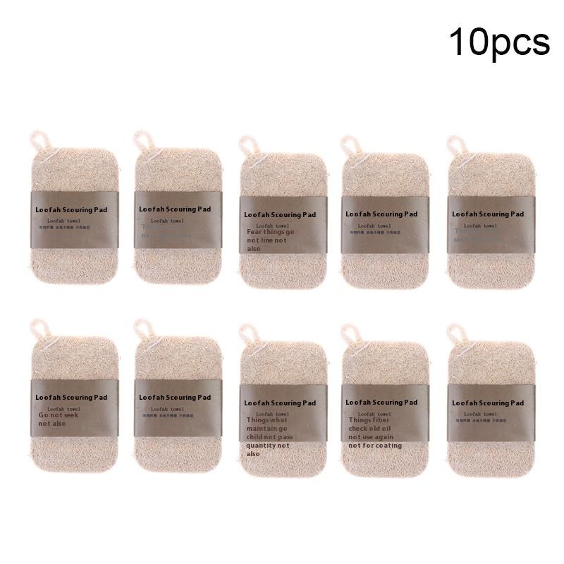 1/5/10Pcs Natural Loofah Sponge For Kitchen Cleaning Biodegradable For Kitchen Cleaning Removal Scouring Pads