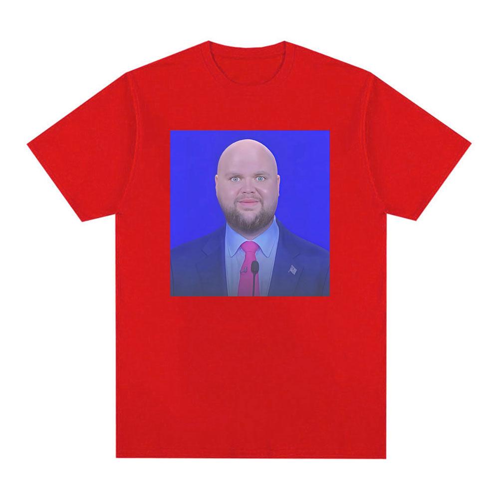 JD Vance Meme Glatzer Babygesicht Lustiges T-Shirt Herren Damen Mode Humor Gothic Übergroßes T-Shirt Baumwolle Lässig Kurzarm T-Shirt