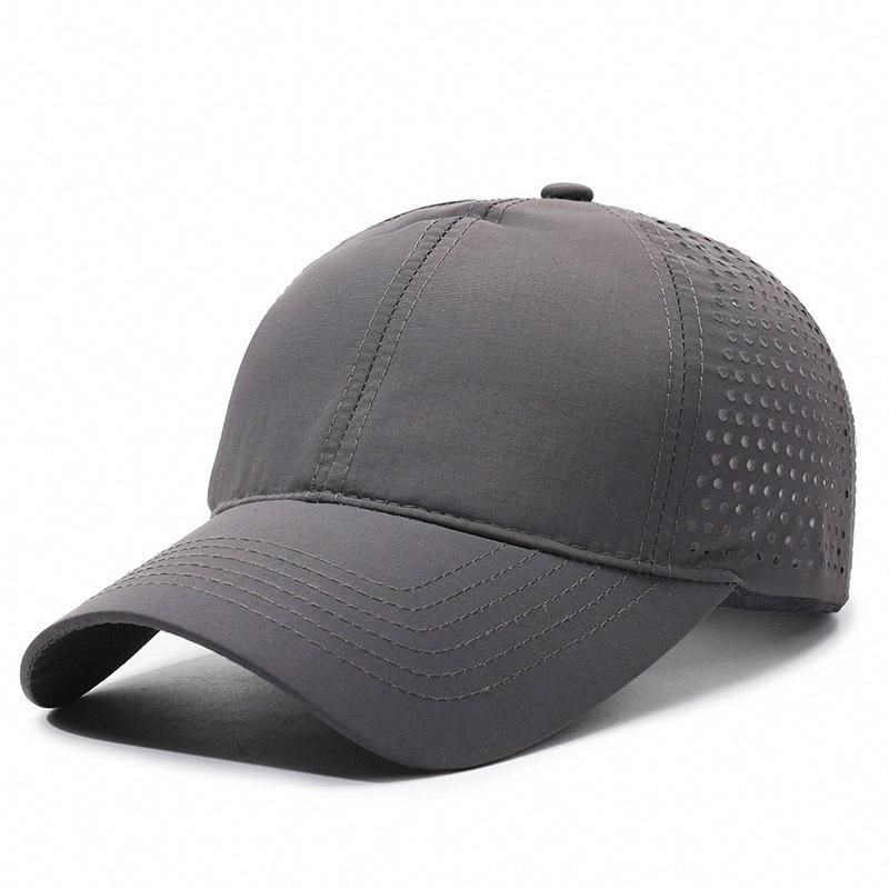 

New Summer Lightweight Perforated Breathable Quick-Dry Adjustable Baseball Cap, Unisex For Hiking And Sun Protection 56-60cm