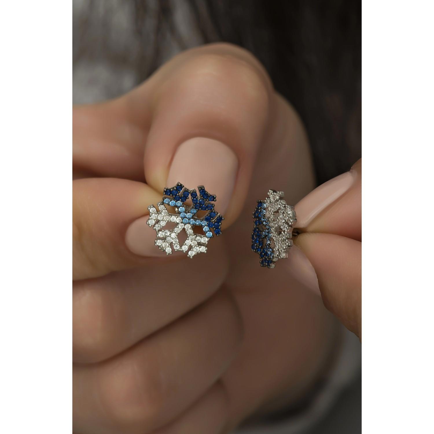 

Серьги-снежинки из стерлингового серебра 925 пробы