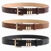 Pu Leather Womens Stone Pattern Belt With Alloy Buckle For Casual Wear Office