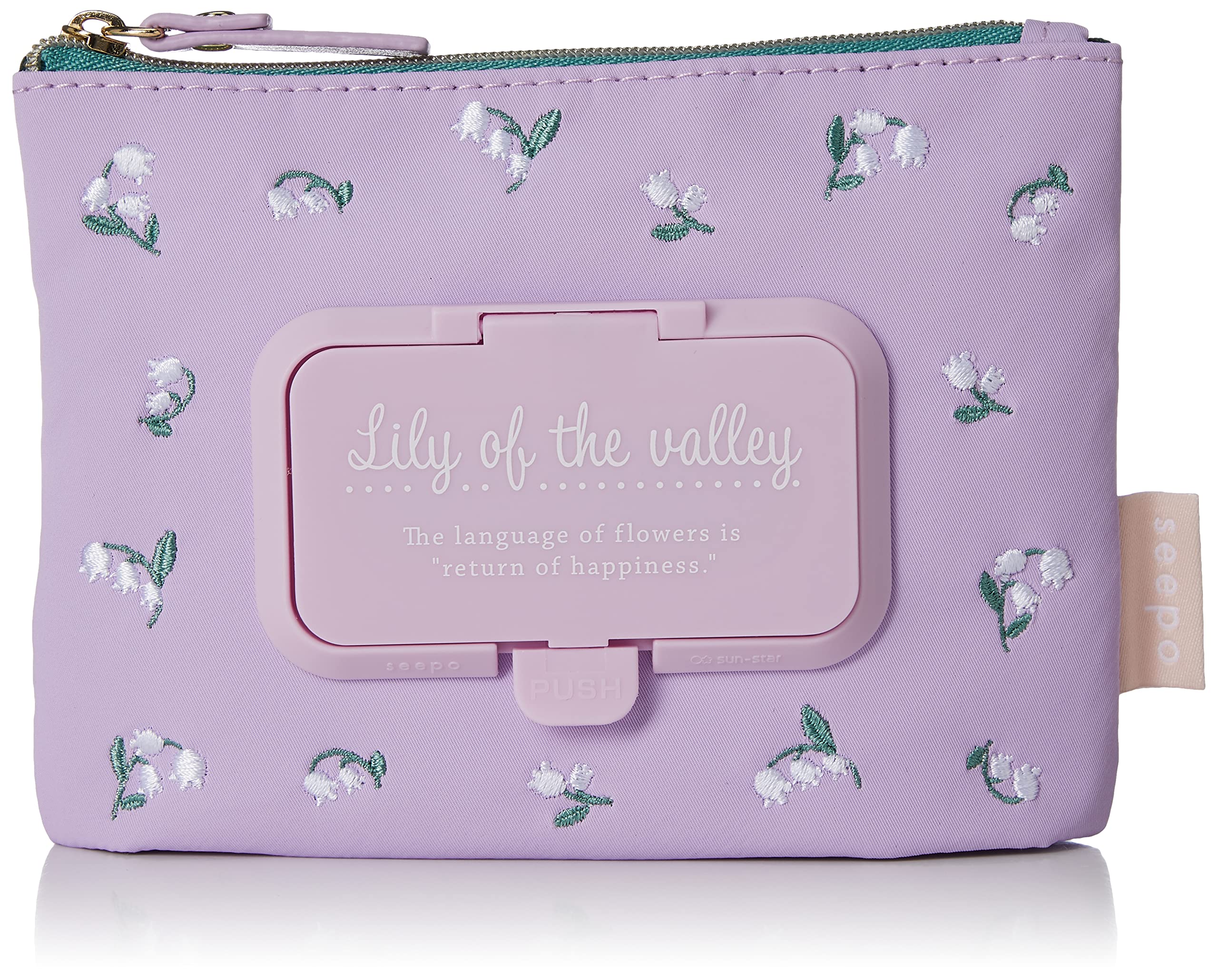 

Sunstar Stationery Seapo Push Mini Sheet Embroidered Lily of the S2318741 Pouch, Valley,