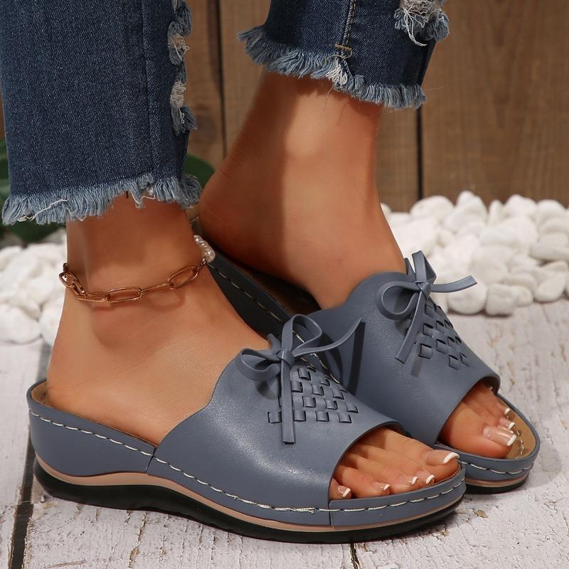 Women's New Summer Platform Slippers Thick Slippers with Fish Mouth Wedge Heel In Stock