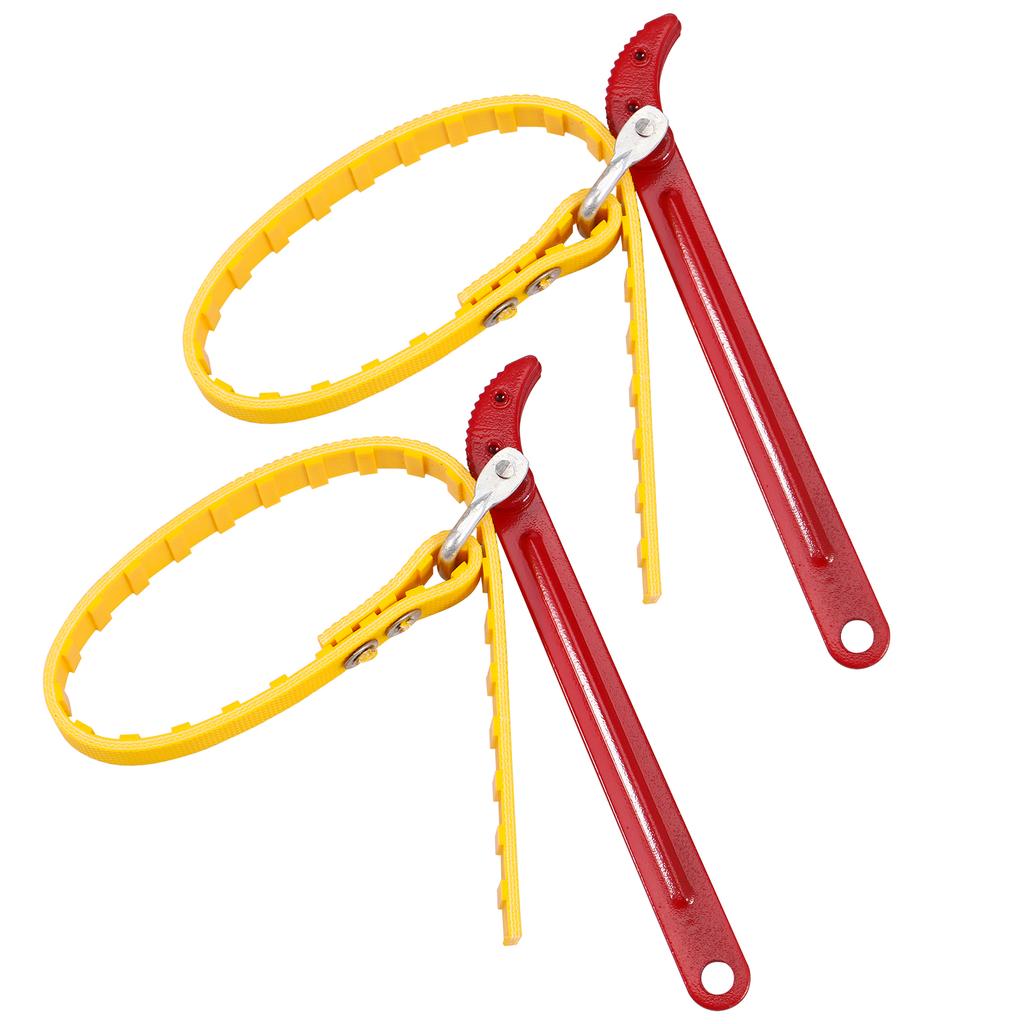 2Pcs Belt Strap Wrench 5.7inch Capacity Belt Type Oil Filter Wrench Universal Portable Strap Wrench for Car PVC Joints