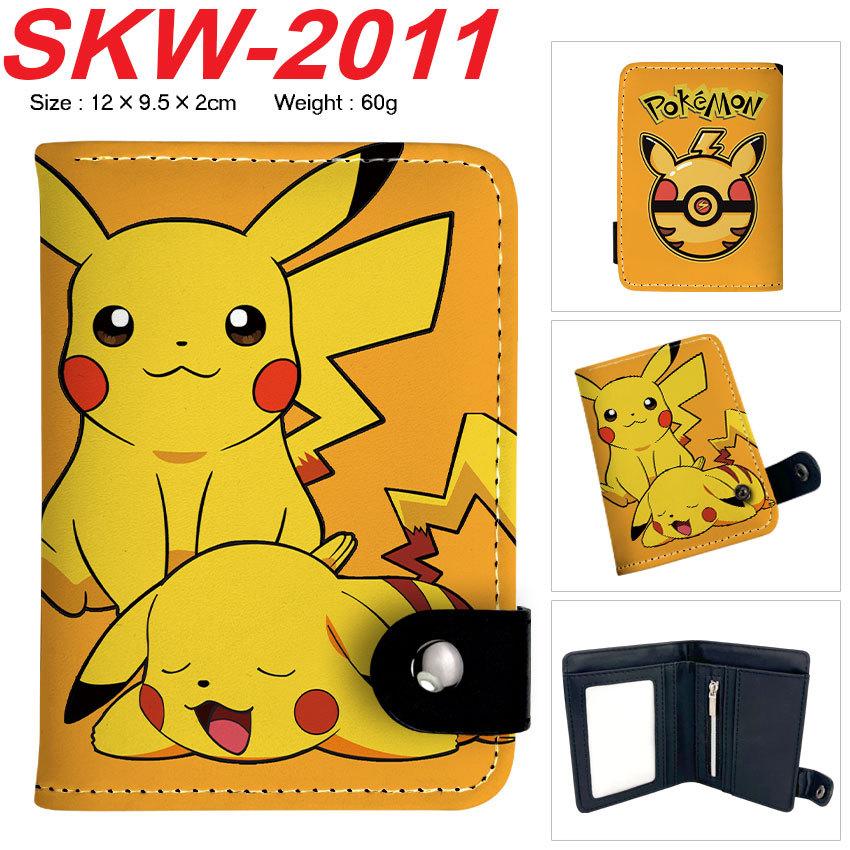Pokemon Pikachu vertikale Druckknopf-Geldbörse Bunter Aufdruck Mehrschichtige Münzbörse Niedlich Anime