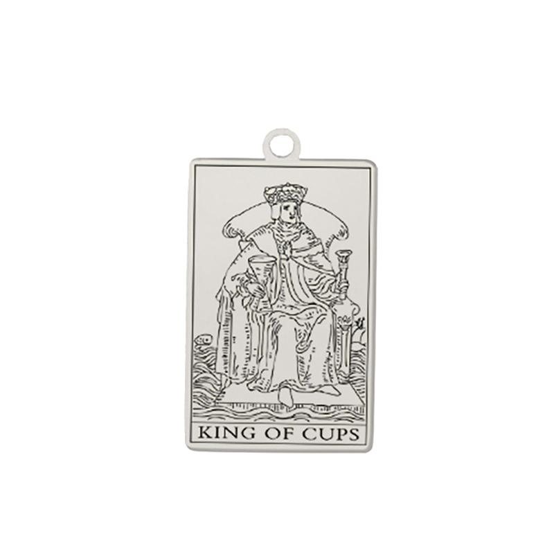 Dawapara The Suit of Cups Minor Arcana Tarot Cards Pendant for Necklaces Earrings Stainless Steel Charms for Jewelry Making