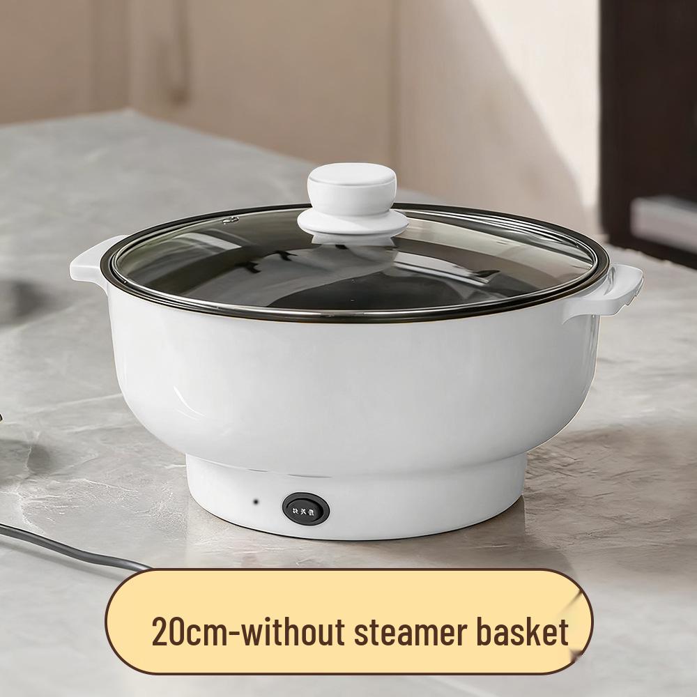 Универсальная электрическая посуда большой емкости: Сковорода, Вок, Быстронагревающаяся Хот-пот и Пароварка. White 20-28cm