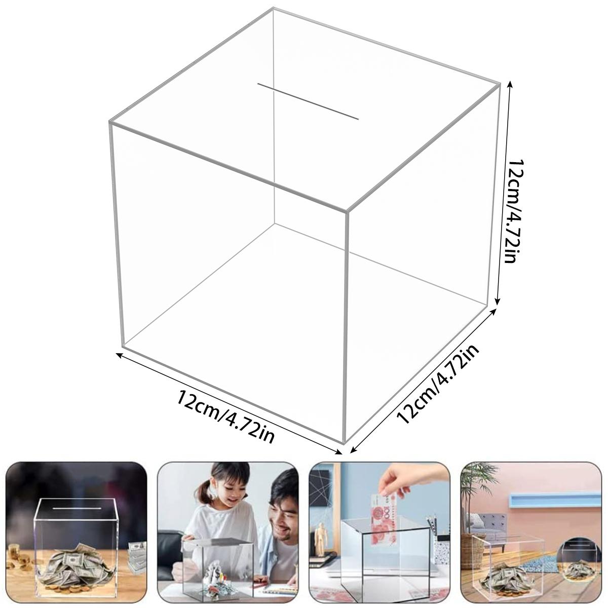 Акриловая прозрачная копилка для взрослых, большая емкость для сбережений денег, банка для сбережений наличных с ключом, прочная прозрачная копилка