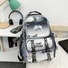 Spot Graffiti Streetwear Lightweight Backpack for Students & Casual Use