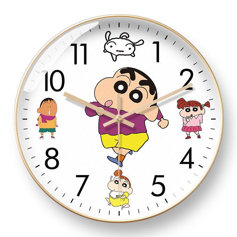 Shin-chan Cartoon Wall Clock: Stylish, Silent, Radio-Controlled for Living Room 8 inches