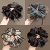 2026 Elegant Satin Floral Scrunchie: High-End Elastic Hair Accessory