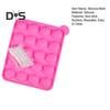 Molde de silicone antiaderente com 20 cavidades para pirulitos, cupcakes, moldes para assar com palitos, kit de cozimento reutilizável para toda a família, para guloseimas caseiras