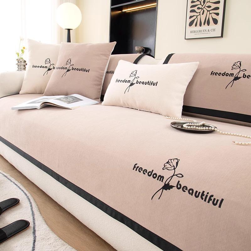 

Подушка для дивана из синели, универсальная высококачественная нескользящая грязеотталкивающая подушка для дивана Four Seasons, полотенце, универсальный чехол для дивана 70*70cm