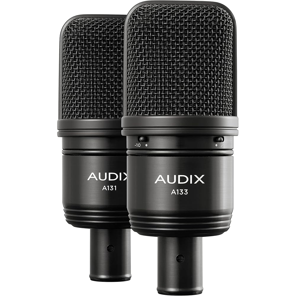 Microfono a Condensatore a Diaframma Largo AUDIX A133 per Registrazione di Strumenti, Amplificatori per Chitarra, Overheads per Batteria e Streaming Video in Studio, con Pad
