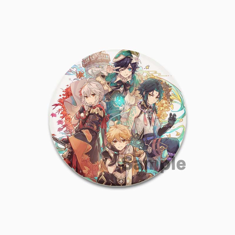 32/44/58mm Spielfigur Brosche Tasche Kleidung Dekor Sammlung Xiao Kragen Abzeichen Cartoon Anstecknadeln Schmuck Geschenke