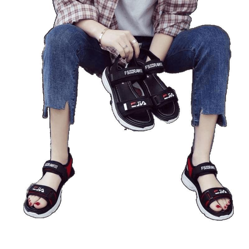 2025 summer soft-soled versatile pregnant women flat-heeled student sandals non-slip simple casual flat-soled sandals women's shoes beach