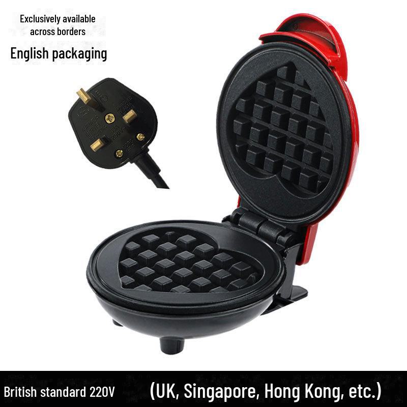 

Мини-вафельница для детей — стандарт Великобритании и Австралии heart shaped British standard красный