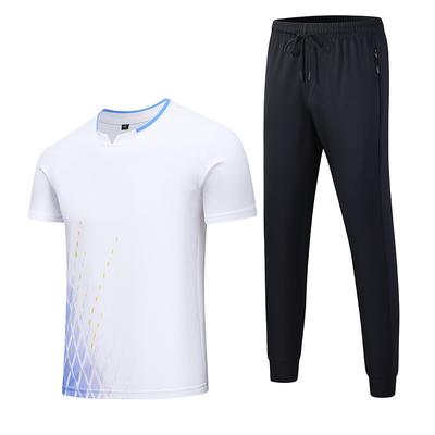 Couple Set Sports Suit Men's Summer Thin Ice Silk Short Sleeved Loose Plus Size Casual Two-piece Set