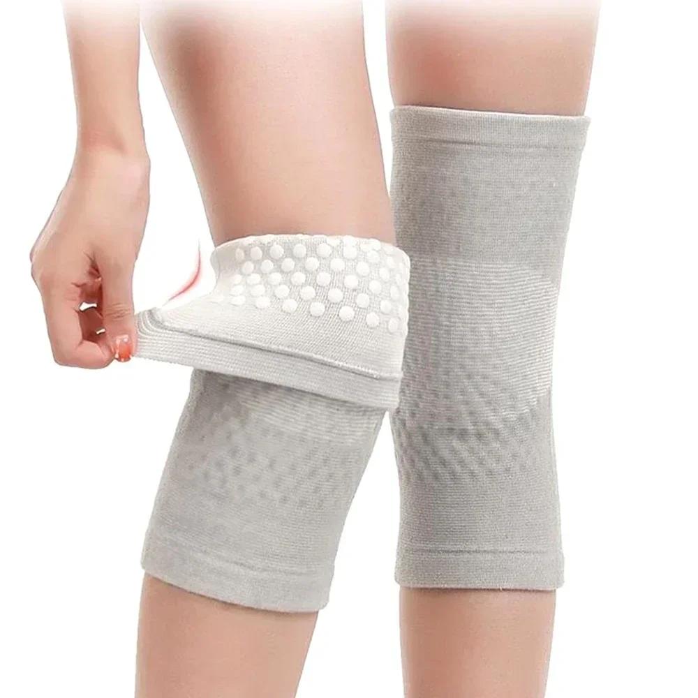 New 1 Pair Arthritis Joint Injury Knee Pads Sports High Compression Padded Knee Support Sleeve Brace Mugwort Support Knee Pad