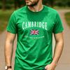 Cambridge United Kingdom Union Jack Graphic T Shirt Unisex Crew Neck Short Sleeve British Travel Fan Holiday Gift Tee