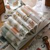 50 Sheets Per Pack Scrapbooking Paper Time with You Series Vintage-Style Basic Decorative Backing Paper for Journaling