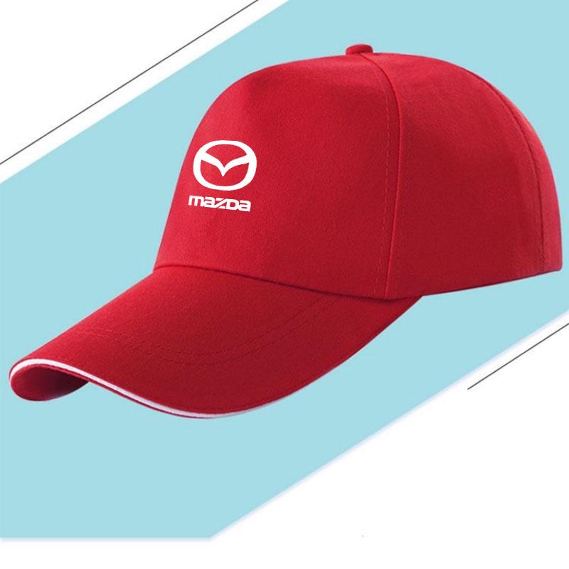 For Mazda CX3 CX-5 CX5 CX7 CX9 MX5 Axela Demio Atenza Car Logo Cotton Adjustable Baseball Hat Outdoor Auto Accessories
