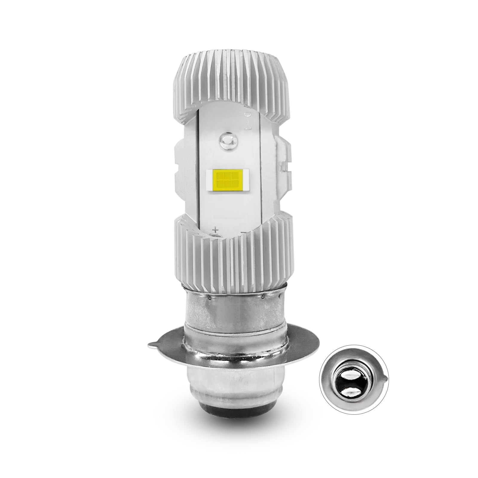 

Ammtoo P15D 25-1 PH7 Compatible LED Headlight for Motorcycles, LED Bulb, Hi/Lo Switching, Non-Polarity, белый