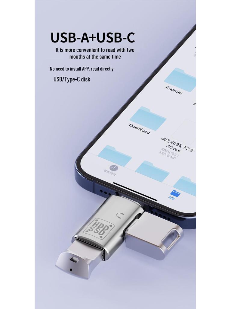 USB-C OTG Adapter for Charging and Earphones, Compatible with Apple 15 & Huawei Android Phones, PD 10W Support.