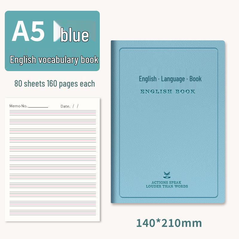 Enhanced English Notebook: Four-Line Grid for Middle School Students, Ideal for Class Notes and Vocabulary Learning