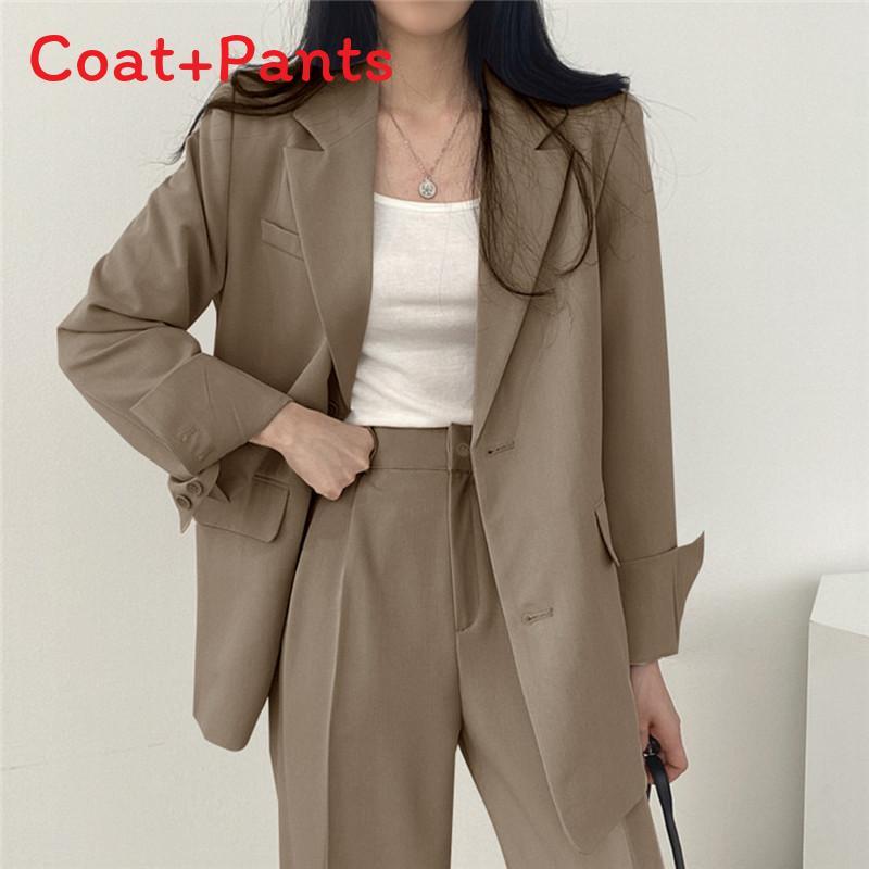 Womes Retro Blazer Suit With Pockets Polyester Fabric For Office Wear