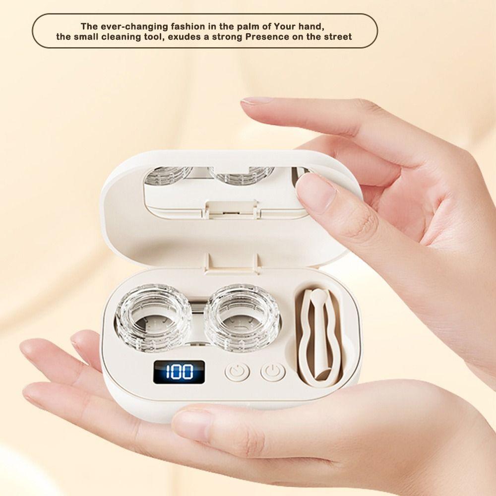 Ultrasonic Contact Lens Cleaning Machine  Fit Disposable Soft, Colored Lenses