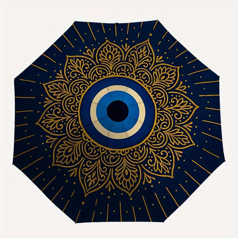 

1pc Eagle Mandala Auto Open/close, All-Season Portable Folding Umbrella for Women & Men, Travel, Everyday, Formal Events - Compact Luxury Parasol, Out