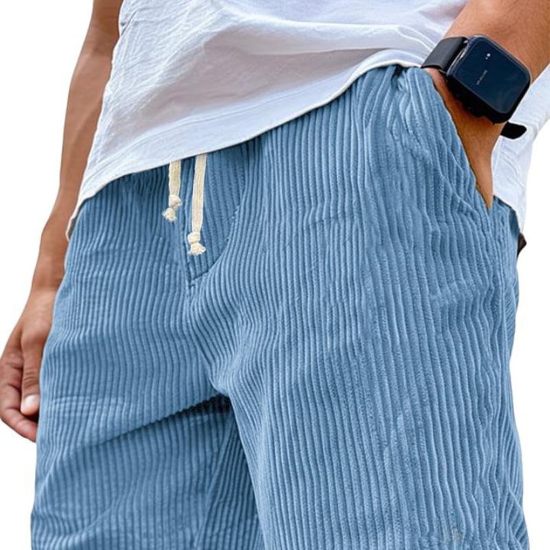 Herren Retro Modische Schnür-Freizeitshorts Mit Sorgfältig Entworfenen Taschen, Leichter Stretchstoff
