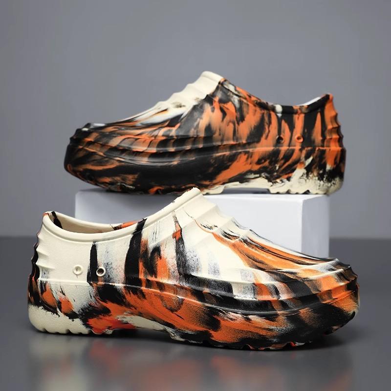 Foreign Trade Chef Men's Shoes Winter Kitchen Work Casual Work Shoes One Pedal Sports Platform Slippers