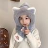 Winter Children's Hats, Scarves, One-piece Hats, Thickened Outdoor Cycling Warm Hats, Plush Cold Hats for Girls and Boys