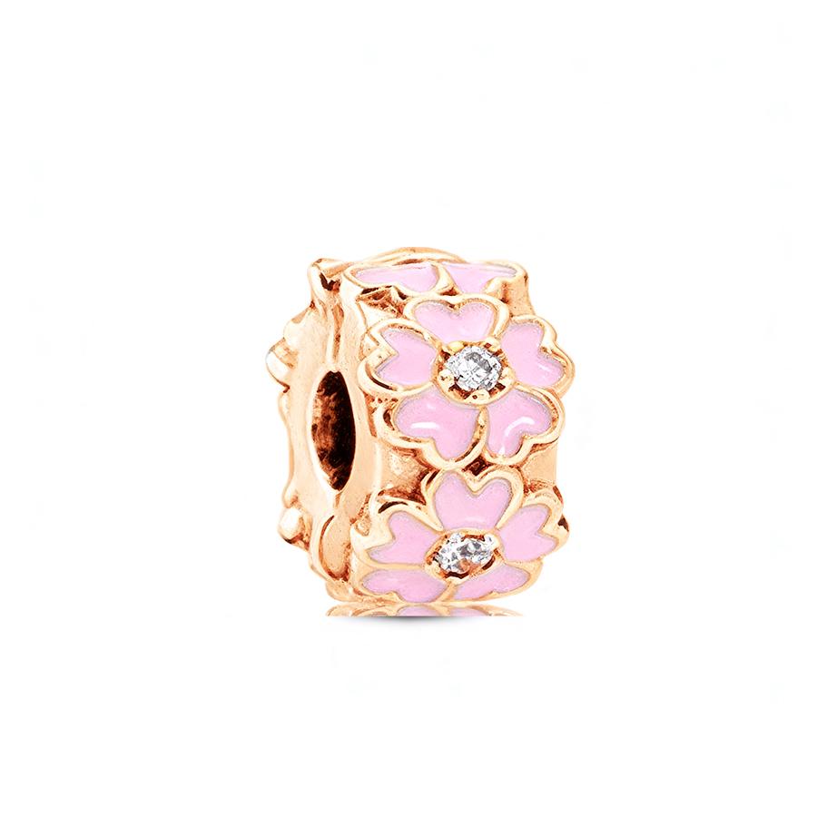 Charms Diy Women Jewelry Gift Sparkling Rose Gold Flowers & Hearts Family Tree Daisy Flower Beads Fit Original Bracelet