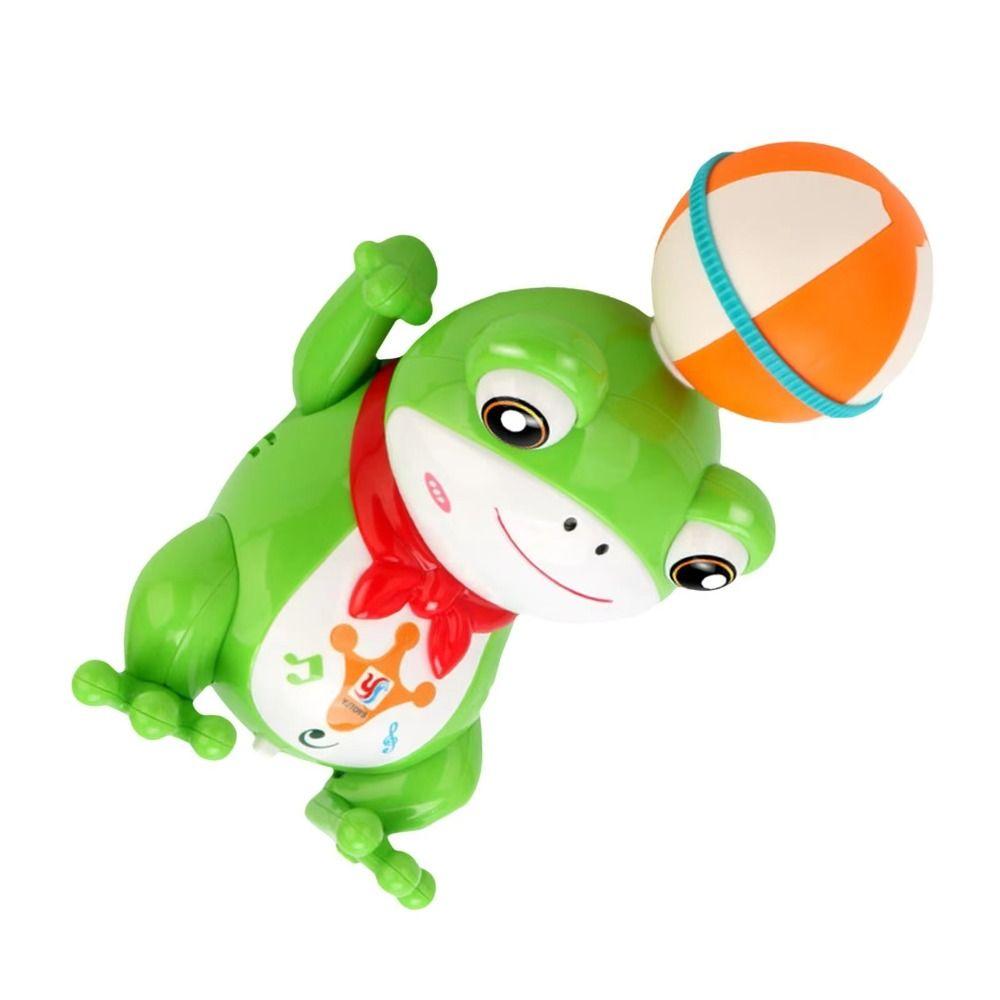 LED Spinning Ball Frog Toy with Lights Kids Electric Frog Toy  Desktop Ornament