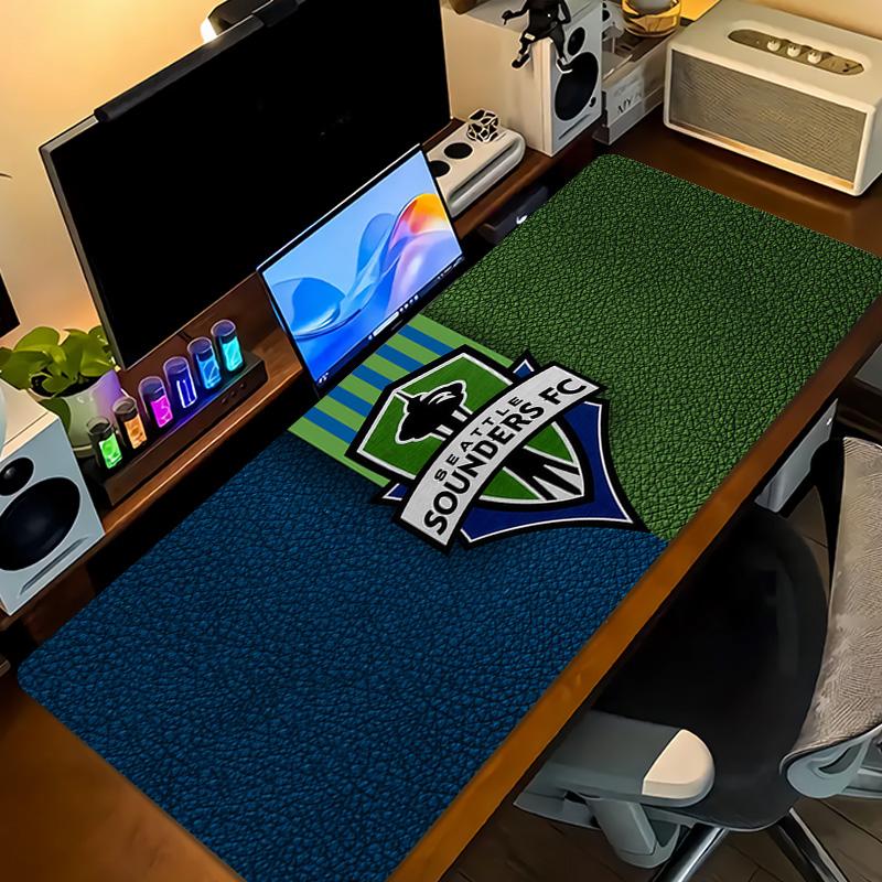Seattle Sounders FC Print  Cushion Non-slip Laptop Tablet Big Mousepad XXL Mat Mini PC Playmat With Lock edge