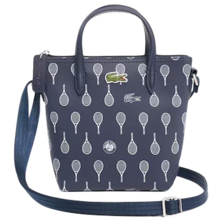 Lacoste Crocodile Print Design Tote Bag Mini Women tote bag Navy-Blue NF5303RG-661 Navy Blue
