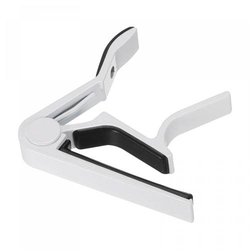 uxcell Guitar Capo, Aluminum Alloy, for Acoustic Guitar, Electric Guitar, and Bass, 80mm X 15mm X 76mm, White, 1 Piece