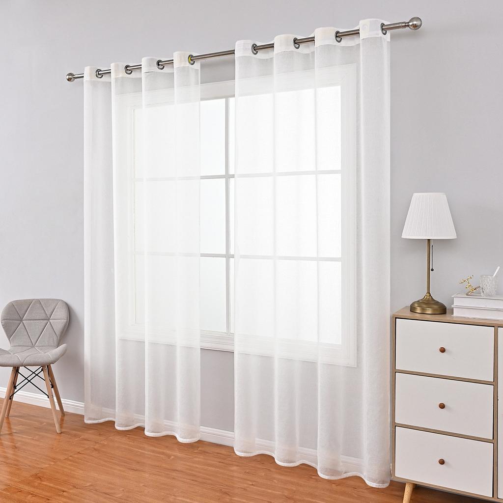 Solid Color Full Dolly Window Screen Semi-Blackout Curtains, Meike Multi-Finished Curtains