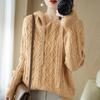 Women Knitted Hoodie Sweater MODERN NEW SAGA Winter Knitted Pullover Sweatshirt Autumn Cashmere Wool Sweaters Female Jumper