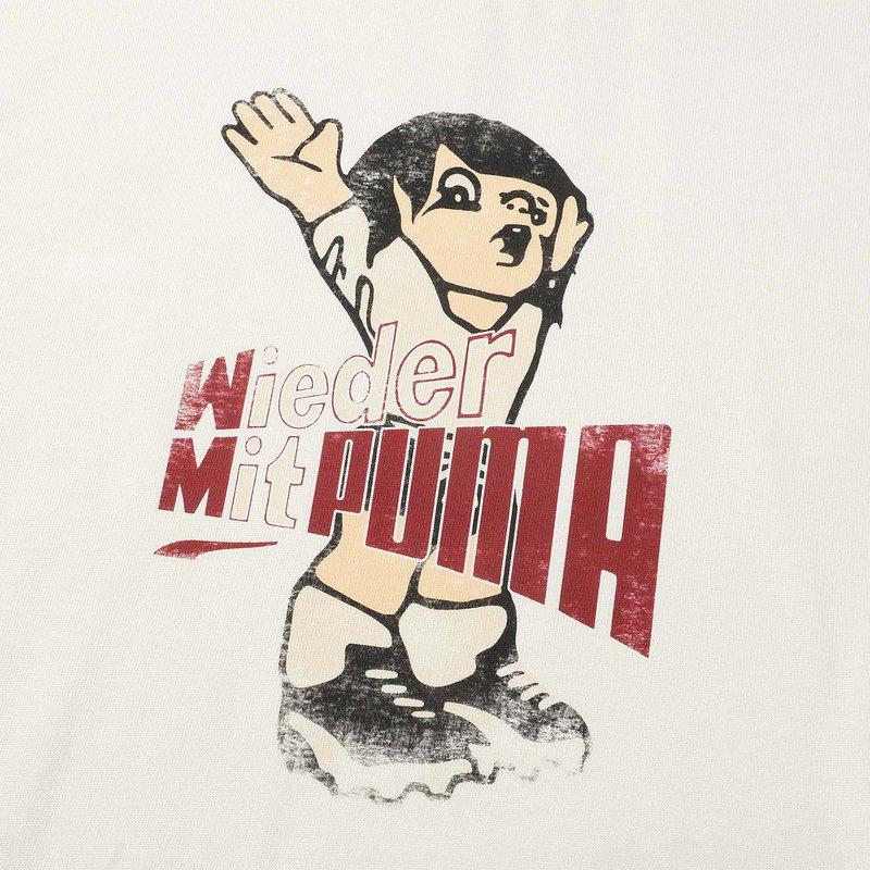 Puma Future Logo Cartoon Anime Print Outdoor Casual Crew Neck Short Sleeve T-Shirt Unisex T-Shirt White 631152-65