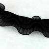 1 Yard Vintage 3-layer Gathered Lace Edge Trim Elastic Pleated Ruffle Ribbon DIY Sewing Craft