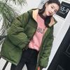 Women New Full Zipper Solid Fashion Cotton-padded Jacket  Hooded Warm Winter Jacket Women Down Jacket