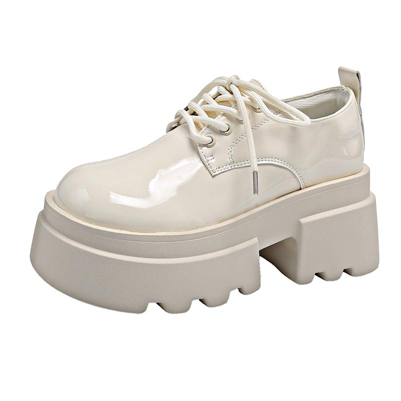 Fashion Women Spring New Black Platform Flats Shoes Women Loafers Slip on Boat Shoes Designer Casual Leather Oxfords 2025