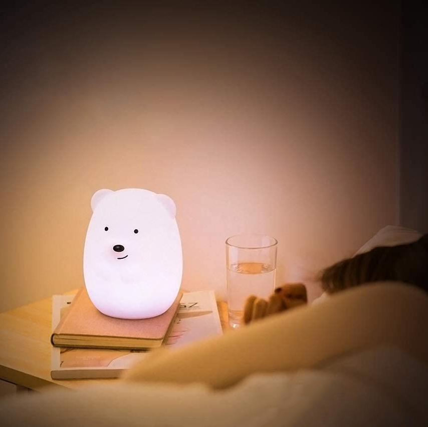 Silicone Night Lamp Teddy Bear LED RGB